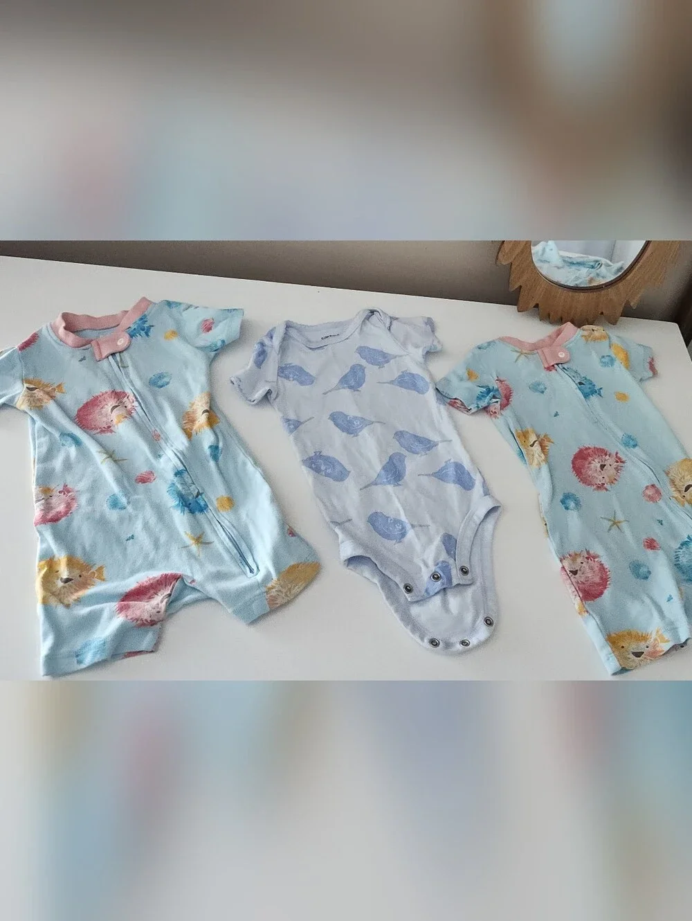 12M Onesies 3 Pack Carter's And Burt's Bees Baby